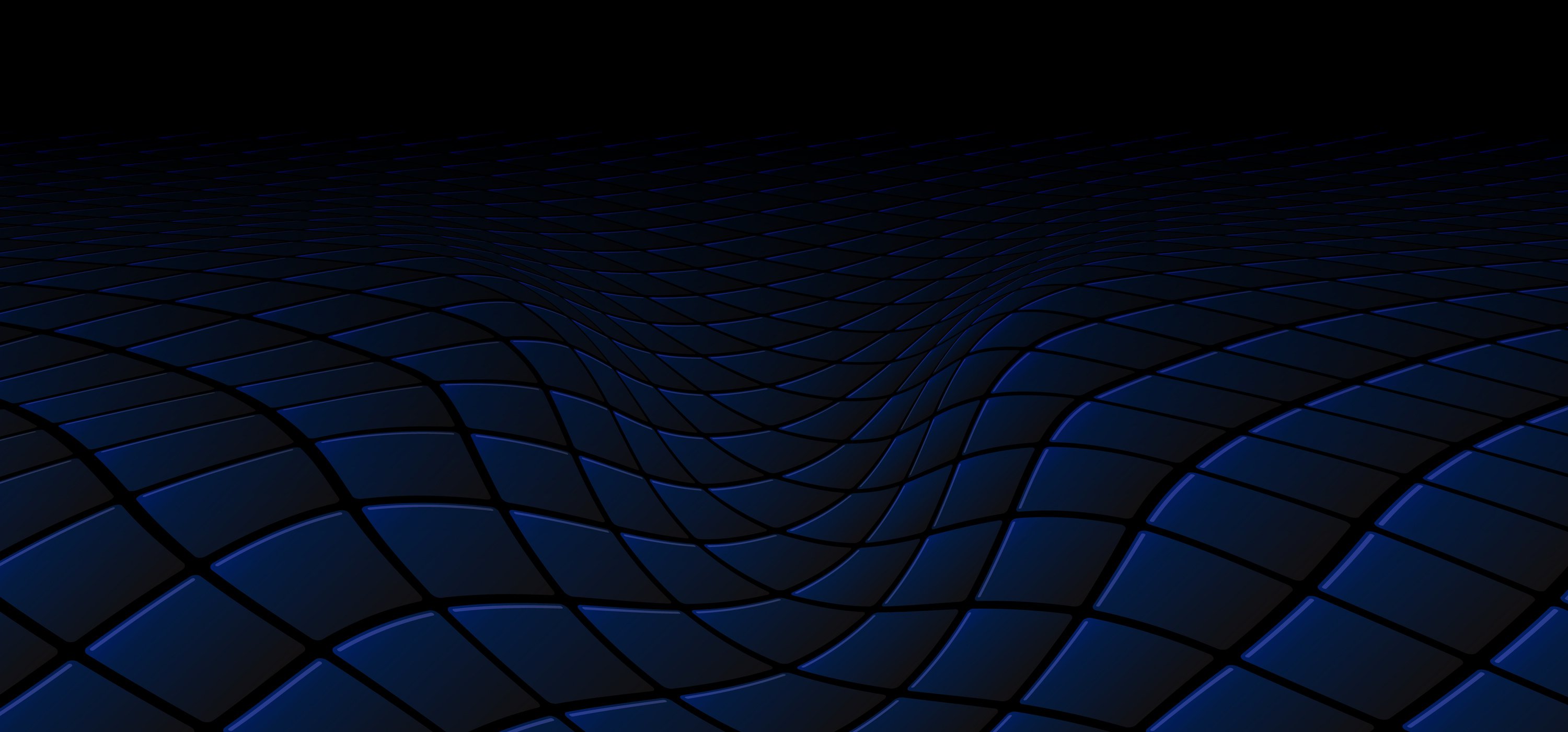 Abstract technology concept black and blue square pattern wave p